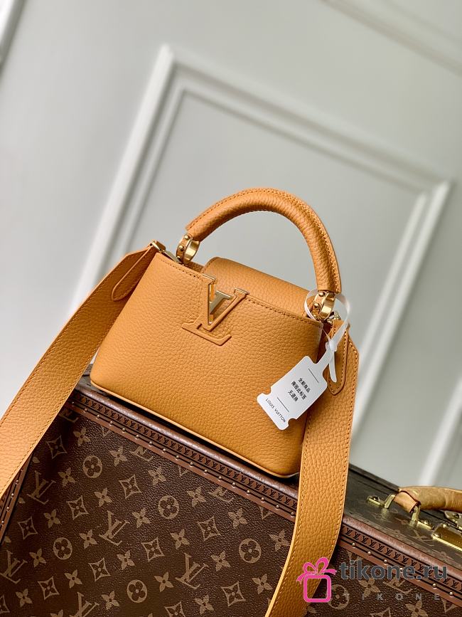 LV Capucines Mini Taurillon Leather Orange M23703 - 21x13.6x8cm - 1