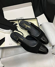 Chanel 25 Slingback Suede Black 2cm - 3