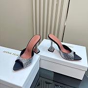 Amina Muaddi Caroline 95 Crystal Slipper Black - 2