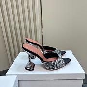 Amina Muaddi Caroline 95 Crystal Slipper Black - 4