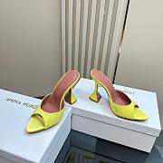 Amina Muaddi Caroline 95 Crystal Slipper Yellow - 6