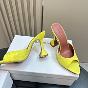 Amina Muaddi Caroline 95 Crystal Slipper Yellow - 4