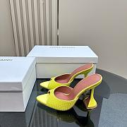 Amina Muaddi Caroline 95 Crystal Slipper Yellow - 2