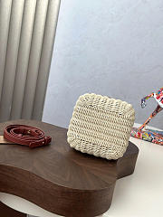 Loro Piana Micro Bale Bag Calfskin Rattan Malt - 16x13.5x13cm - 4