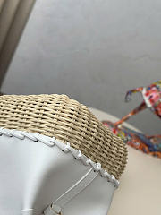 Loro Piana Micro Bale Bag Calfskin Rattan White - 16x13.5x13cm - 4