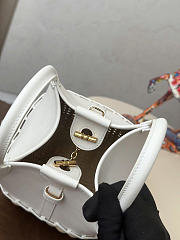 Loro Piana Micro Bale Bag Calfskin Rattan White - 16x13.5x13cm - 5