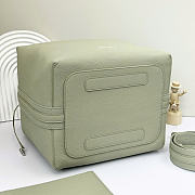 Loro Piana Large Bale Bag Grained Calfskin Green - 27x24x20cm - 5