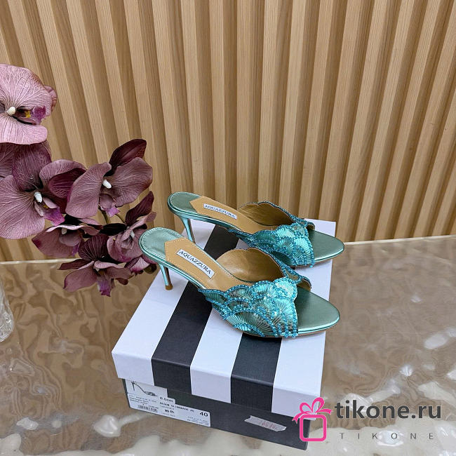 Aquazzura Ce Soir Mule 75 Blue - 1