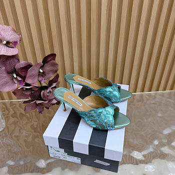 Aquazzura Ce Soir Mule 75 Blue