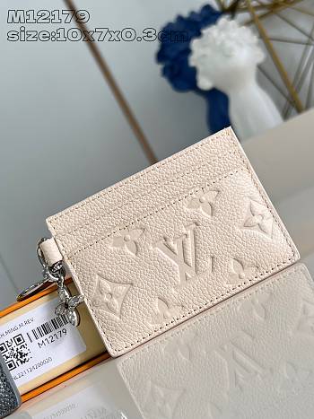 LV Charms Card Holder Beige - 10.2x7.3x0.3cm