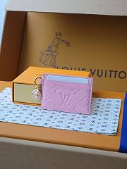 LV Charms Card Holder Pink - 10.2x7.3x0.3cm - 3