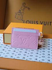 LV Charms Card Holder Pink - 10.2x7.3x0.3cm - 2
