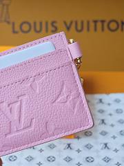 LV Charms Card Holder Pink - 10.2x7.3x0.3cm - 5