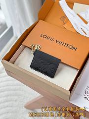 LV Charms Card Holder Black - 10.2x7.3x0.3cm - 1
