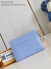 LV Charms Card Holder Blue M13649 - 10.2x7.3x0.3cm - 4