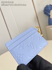LV Charms Card Holder Blue M13649 - 10.2x7.3x0.3cm - 5
