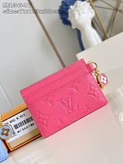 LV Charms Card Holder Hot Pink - 10.2x7.3x0.3cm - 1
