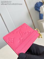 LV Charms Card Holder Hot Pink - 10.2x7.3x0.3cm - 6
