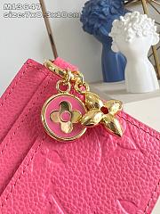 LV Charms Card Holder Hot Pink - 10.2x7.3x0.3cm - 5