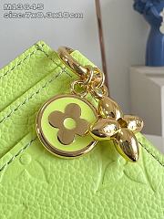 LV Charms Card Holder Green - 10.2x7.3x0.3cm - 3