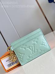 LV Charms Card Holder Green Pastel - 10.2x7.3x0.3cm - 1