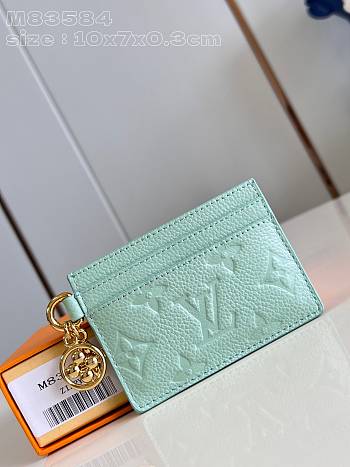 LV Charms Card Holder Green Pastel - 10.2x7.3x0.3cm