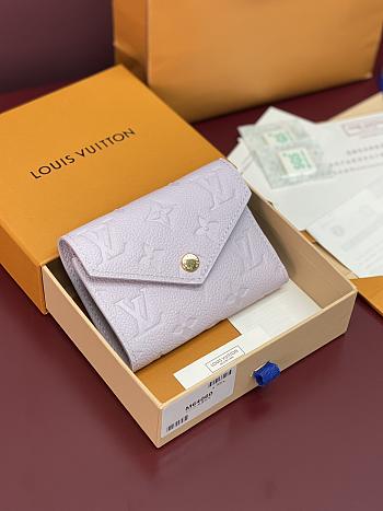 LV Victorine Wallet Monogram Empreinte Leather Light Purple - 12x9.5x2.5cm