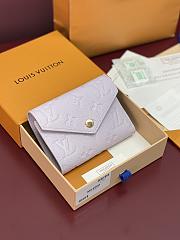 LV Victorine Wallet Monogram Empreinte Leather Light Purple - 12x9.5x2.5cm - 5