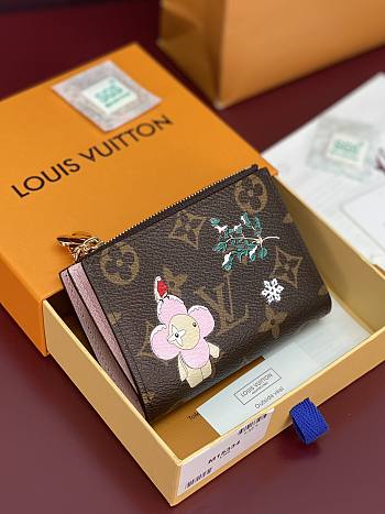 LV Lisa Wallet Monogram Snowy Pearl M15334 - 11.5x9x1.5 cm