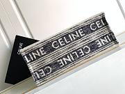 Celine Large Cabas Thais in Striped Textile with Celine Jacquard Tote Beige/Blue - 41x28x17.5cm - 3