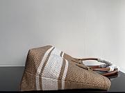 Celine Horizontal Cabas Plein Soleil Tote Canvas with Leather Natural - 44x32x16cm - 5