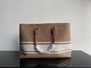Celine Horizontal Cabas Plein Soleil Tote Canvas with Leather Natural - 44x32x16cm - 3