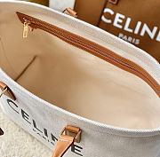 Celine Horizontal Cabas Tote Canvas with Leather Natural/Tan - 44x32x16cm - 6