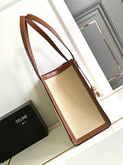 Celine Cabas 16 Canvas with Leather Natural/Tan - 37x29x12cm - 4