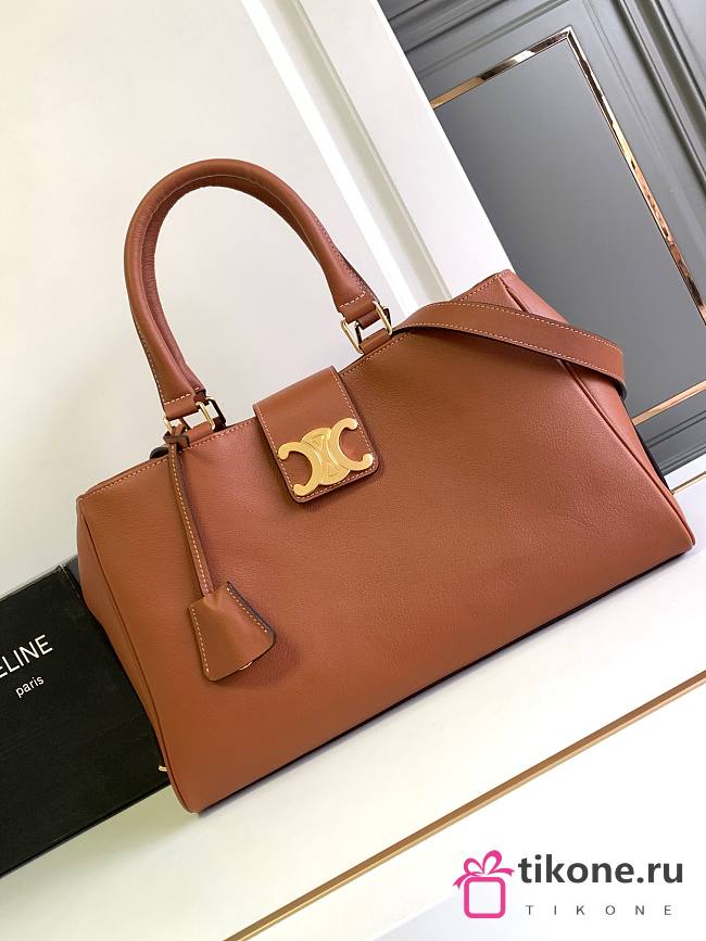 Celine Medium Appoline Trio Bag in Brown - 37.5x22x16cm - 1