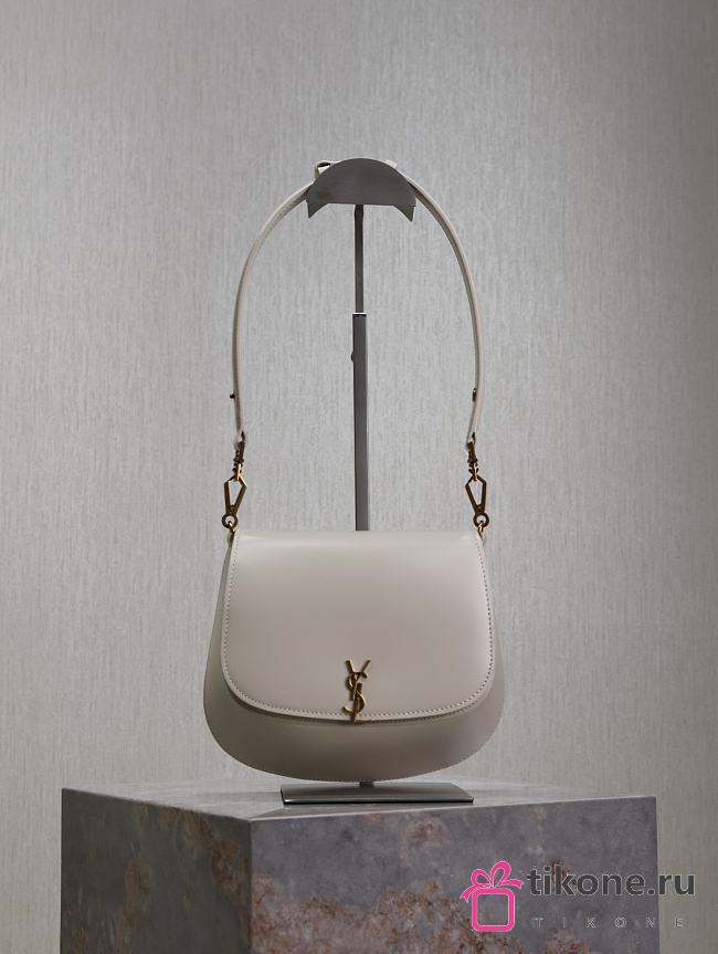 YSL Mini Voltaire Top Handle Bag In Box Saint Laurent White - 21x17.5x8cm - 1