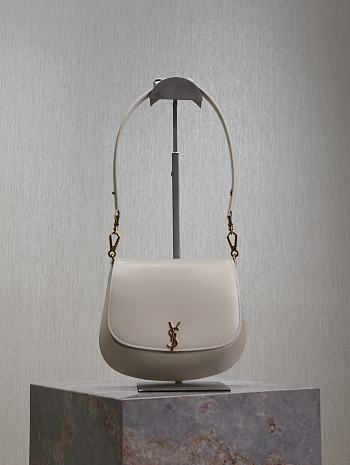 YSL Mini Voltaire Top Handle Bag In Box Saint Laurent White - 21x17.5x8cm