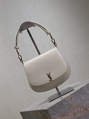 YSL Mini Voltaire Top Handle Bag In Box Saint Laurent White - 21x17.5x8cm - 4