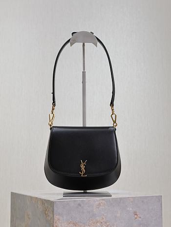 YSL Mini Voltaire Top Handle Bag In Box Saint Laurent Black - 21x17.5x8cm