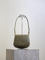 YSL Mini Voltaire Top Handle Bag In Box Saint Laurent Green - 21x17.5x8cm - 5