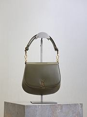 YSL Mini Voltaire Top Handle Bag In Box Saint Laurent Green - 21x17.5x8cm - 6