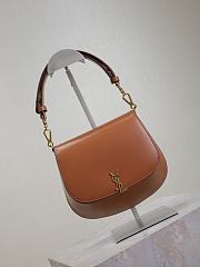 YSL Mini Voltaire Top Handle Bag In Box Saint Laurent Brown - 21x17.5x8cm - 3