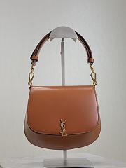 YSL Mini Voltaire Top Handle Bag In Box Saint Laurent Brown - 21x17.5x8cm - 4