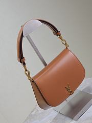 YSL Mini Voltaire Top Handle Bag In Box Saint Laurent Brown - 21x17.5x8cm - 6