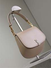 YSL Mini Voltaire Top Handle Bag In Box Saint Laurent Beige - 21x17.5x8cm - 3