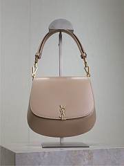 YSL Mini Voltaire Top Handle Bag In Box Saint Laurent Beige - 21x17.5x8cm - 6