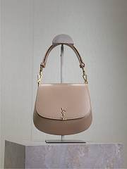 YSL Mini Voltaire Top Handle Bag In Box Saint Laurent Beige - 21x17.5x8cm - 1