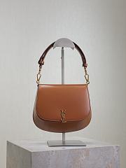 YSL Mini Voltaire Top Handle Bag In Box Saint Laurent Brown - 21x17.5x8cm - 1