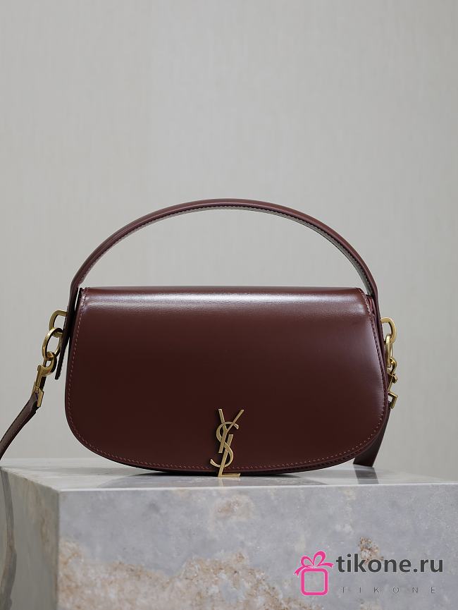 YSL Voltaire In Box Saint Laurent Burgundy - 24x15x5cm - 1