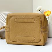 Loro Piana Large Bale Bag Grained Calfskin Brown - 27x24x20cm - 4